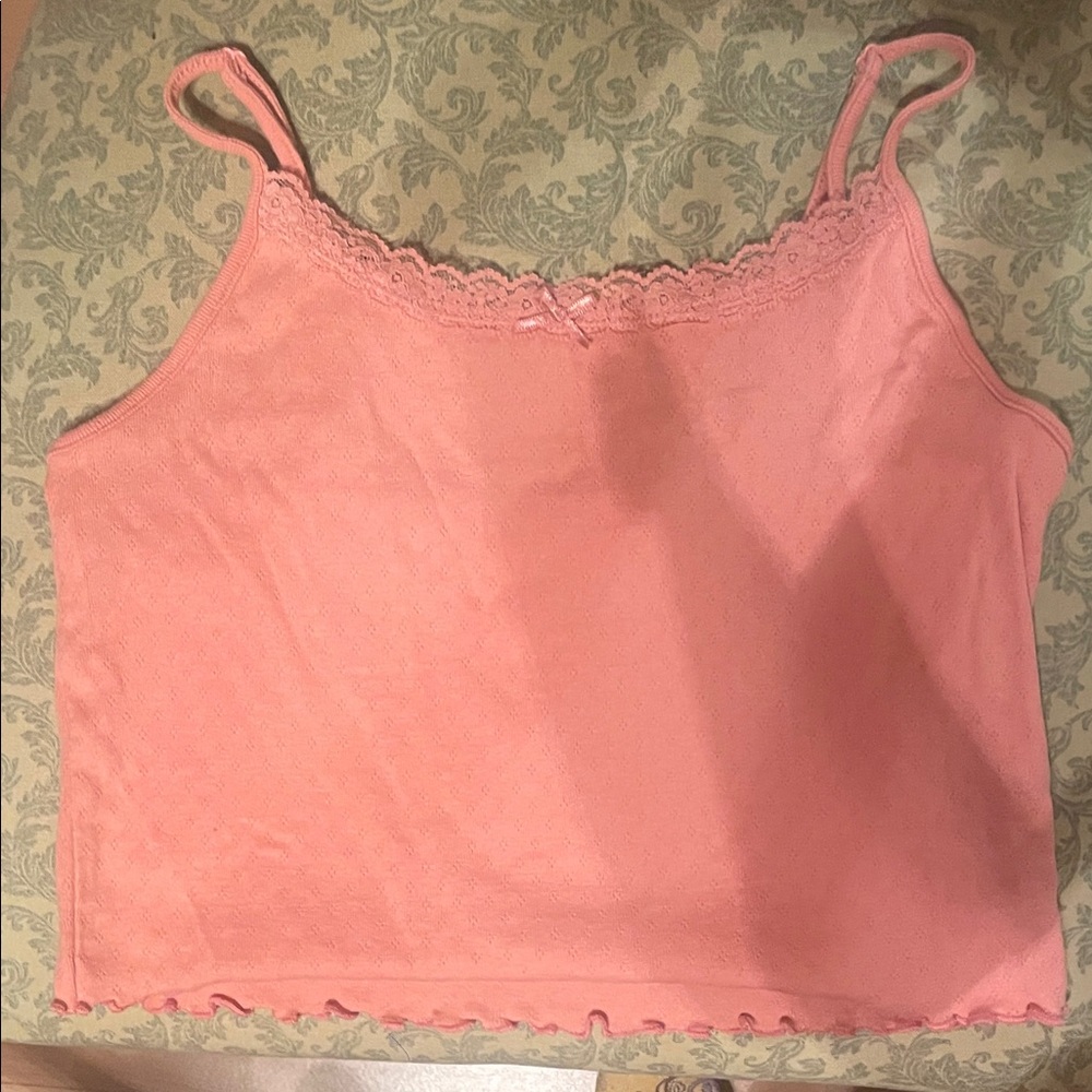 American Eagle Outfitters Pink Lace Camisole